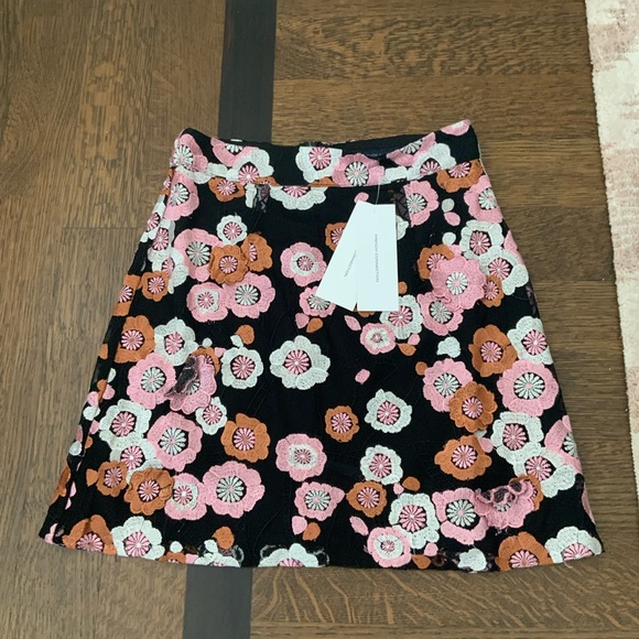 FRENCH CONNECTION Astrida Aliyha Lace Mini Skirt Moonless Night Multi Size XS - Picture 3 of 11